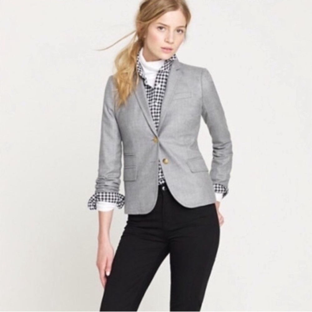 J. Crew Schoolboy Blazer, grey wool